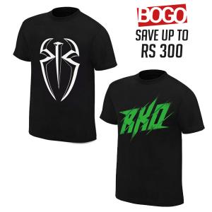 BOGO OFFER 08 - RKO and Roman Reigns Combo T Shirts