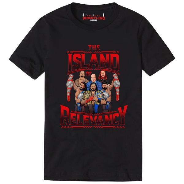 Buy Men's Black Roman Reigns The Bloodline Island of Relevancy T-Shirt ...