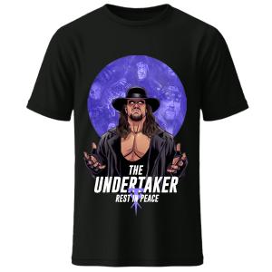 The Undertaker Rest In Peace 2.0  Digital Print Black T Shirt